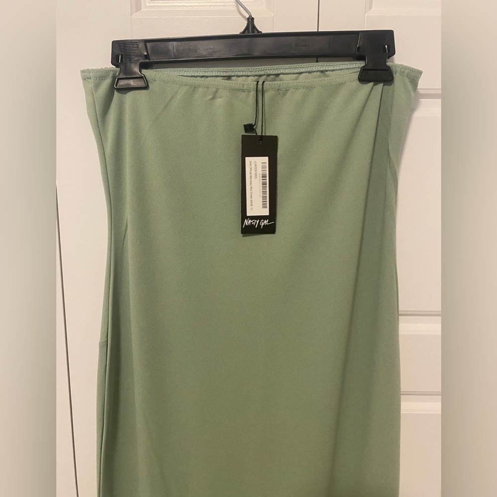 Nastygal Slits Bandeau Midi/Maxi Dress new with tags - Picture 4 of 4